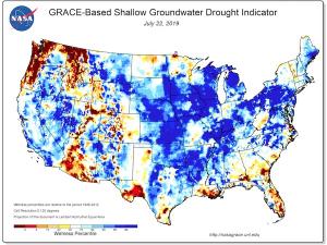 Screenshot of groundwater drought indicator