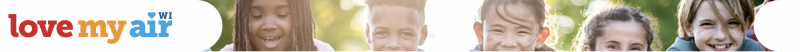 Love My Air WI logo and children's faces